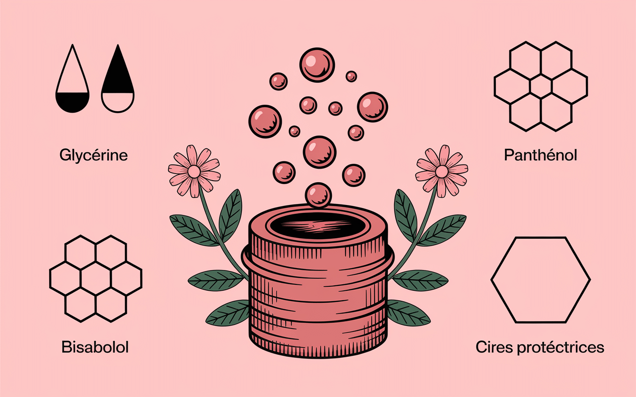tube aquaphor baume gouttelettes ingredients glycérine panthénol bisabolol cires