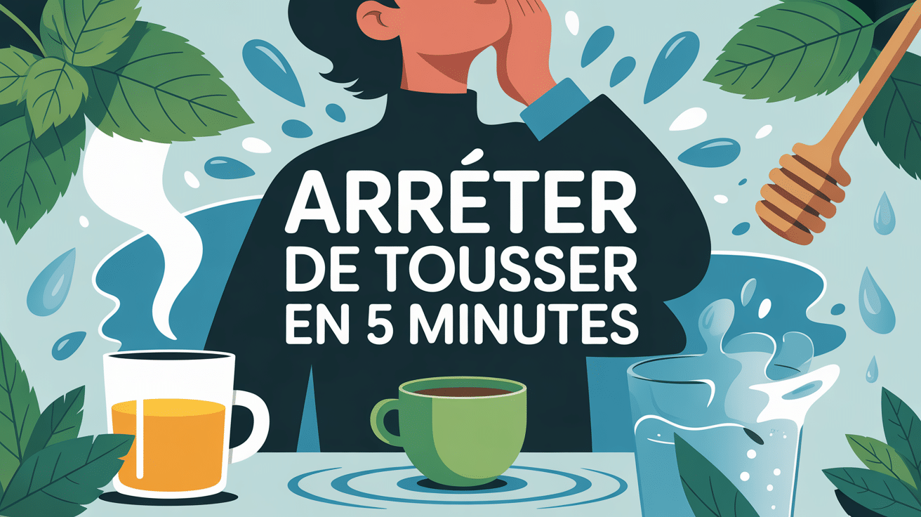 personne tenant gorge entourée de miel menthe et tisane apaisante