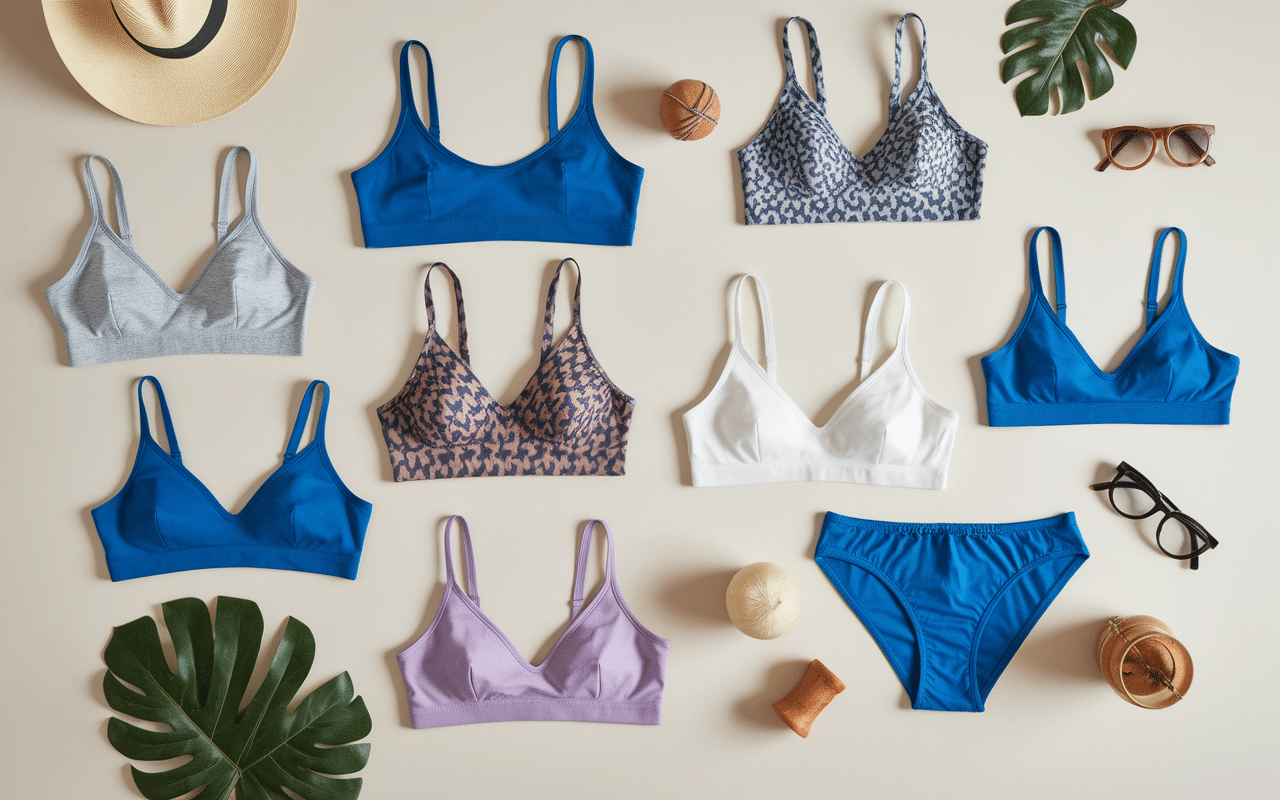 Collection de soutiens gorge sans armatures pour voyage en avion