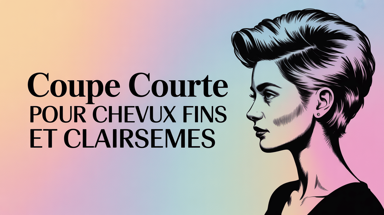 Femme profil coupe courte cheveux fins et clairsemés châtain clair