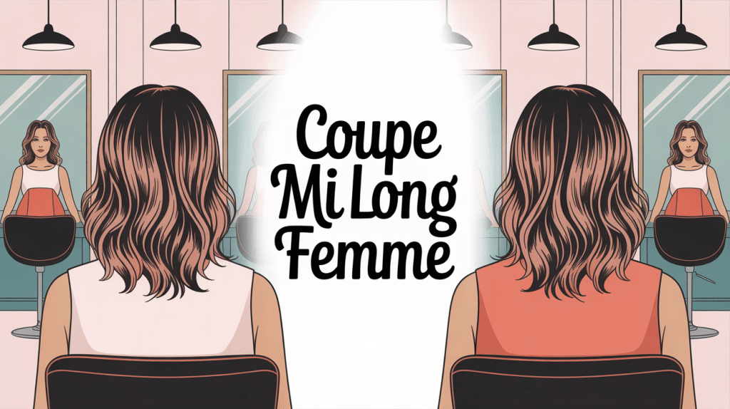 femme cheveux mi longs ondulés salon moderne