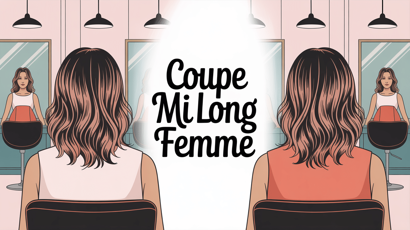 femme cheveux mi longs ondulés salon moderne