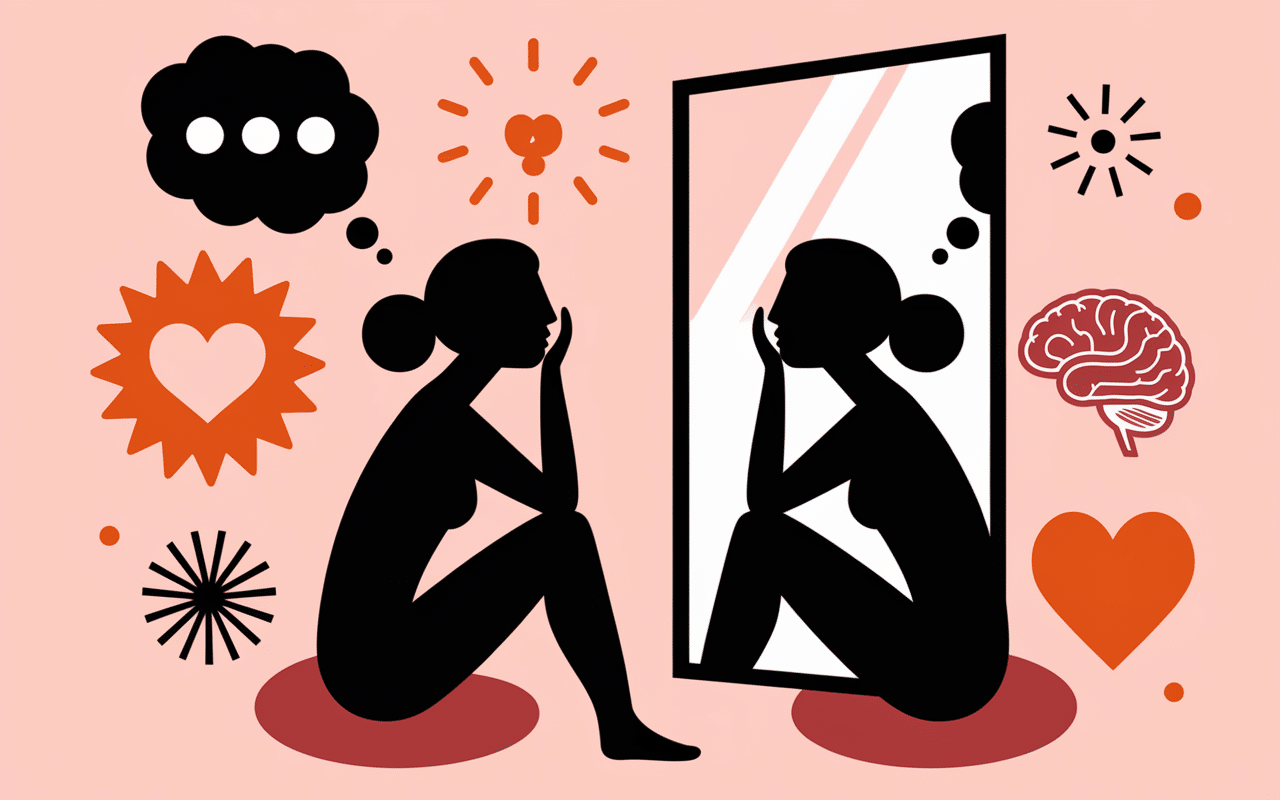 Silhouette réfléchissant aux 5 blessures de l'âme