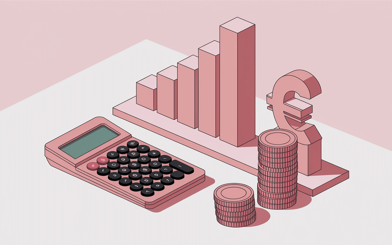 tableau de prix ma boite a beaute avec calculatrice et pieces dorees