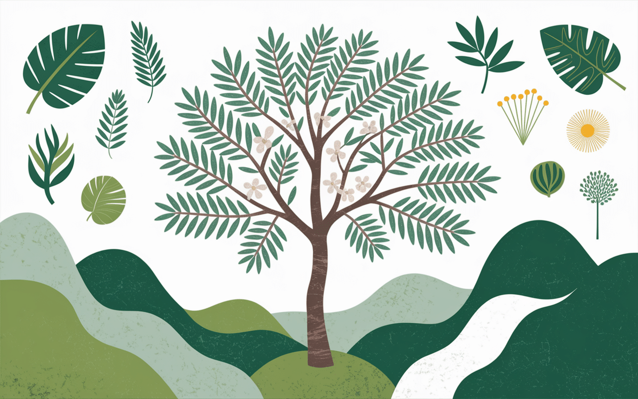 illustration moringa bienfaits the ou tisane arbre et parties