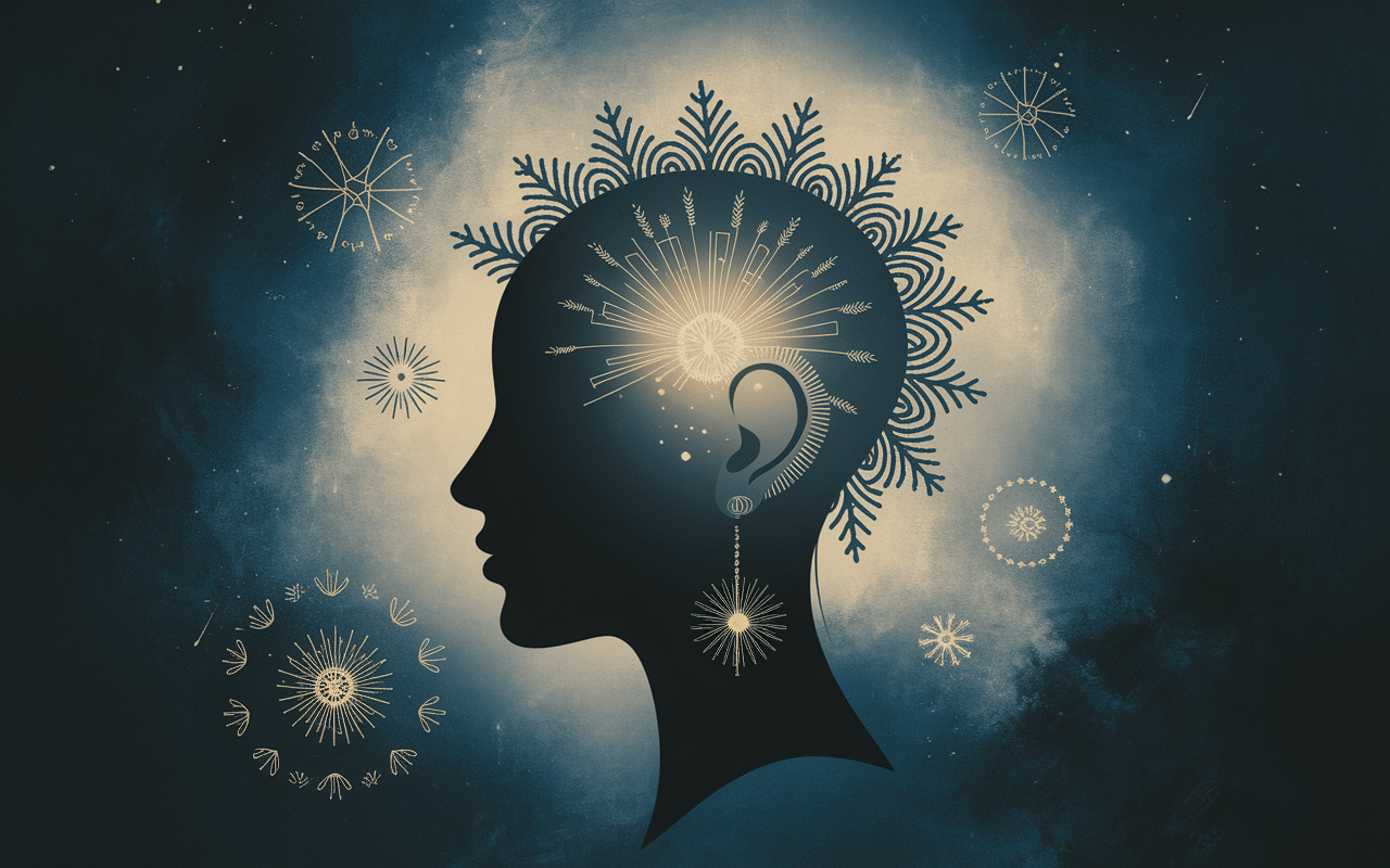 Oreille stylisee avec elements mystiques tatouage derriere oreille signification