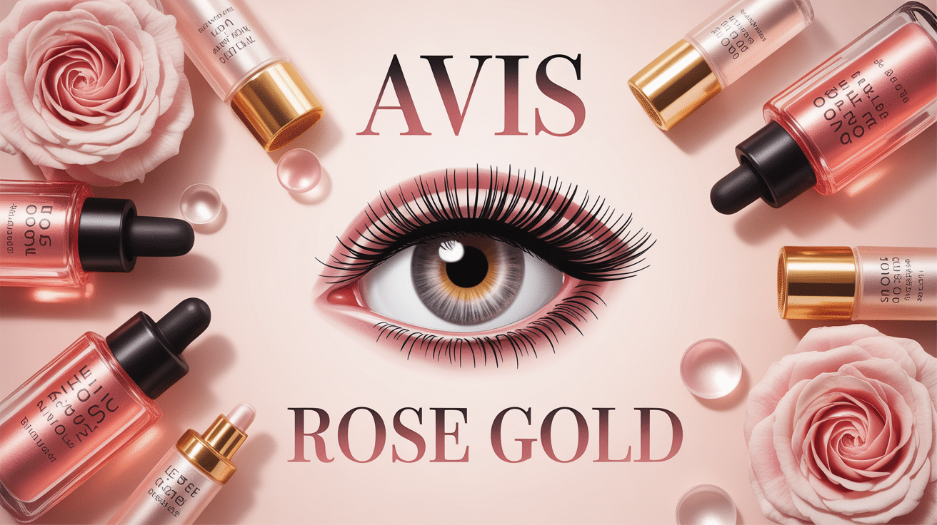 Illustration élégante sur l'avis Rose Gold