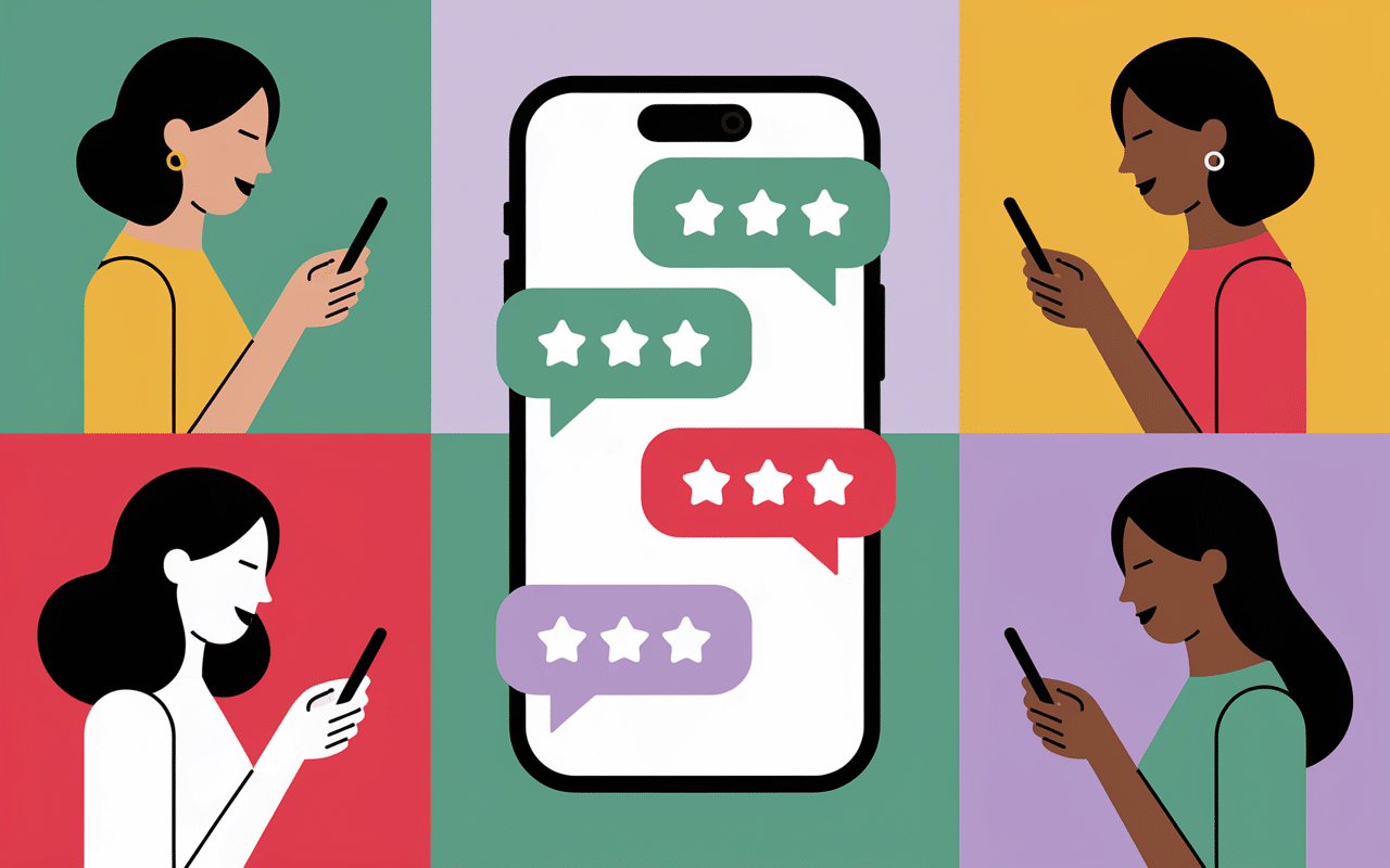 Collage d'avis utilisateurs sur Rose Gold