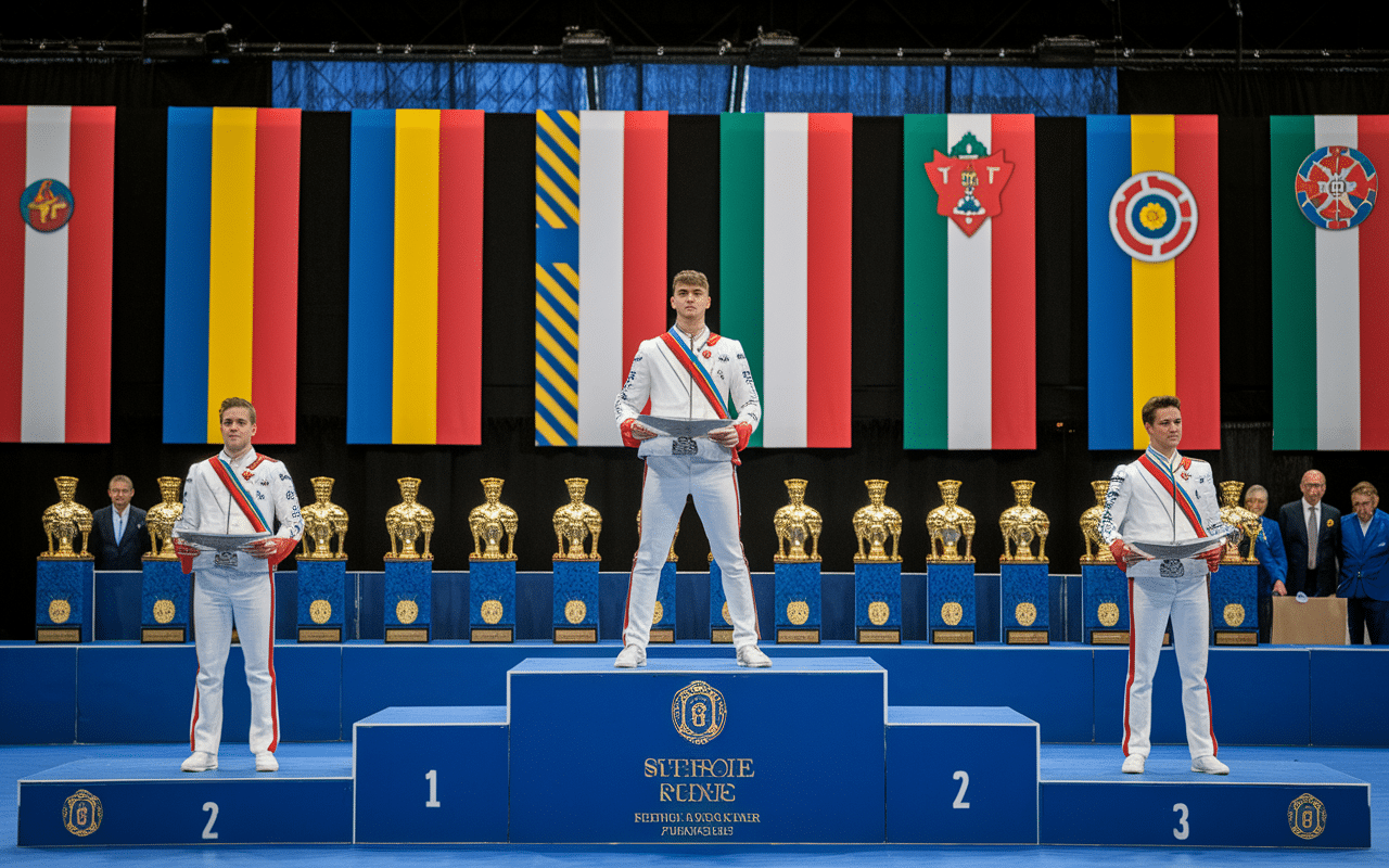 Podium de classement des plus beaux garçons