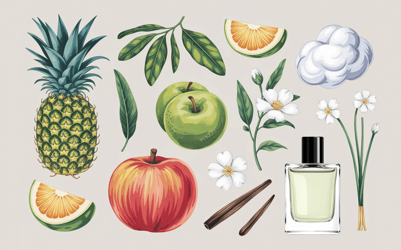 ingrédients aventus stylisés