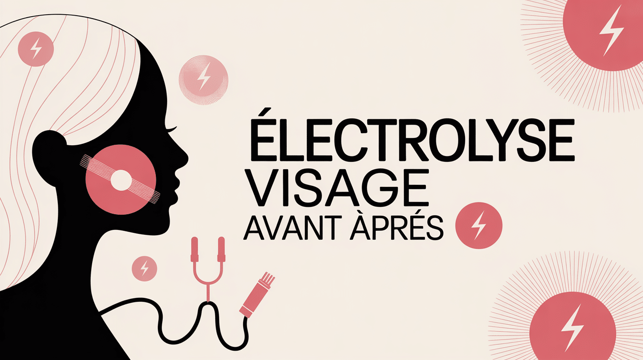 Illustration stylisée électrolyse visage