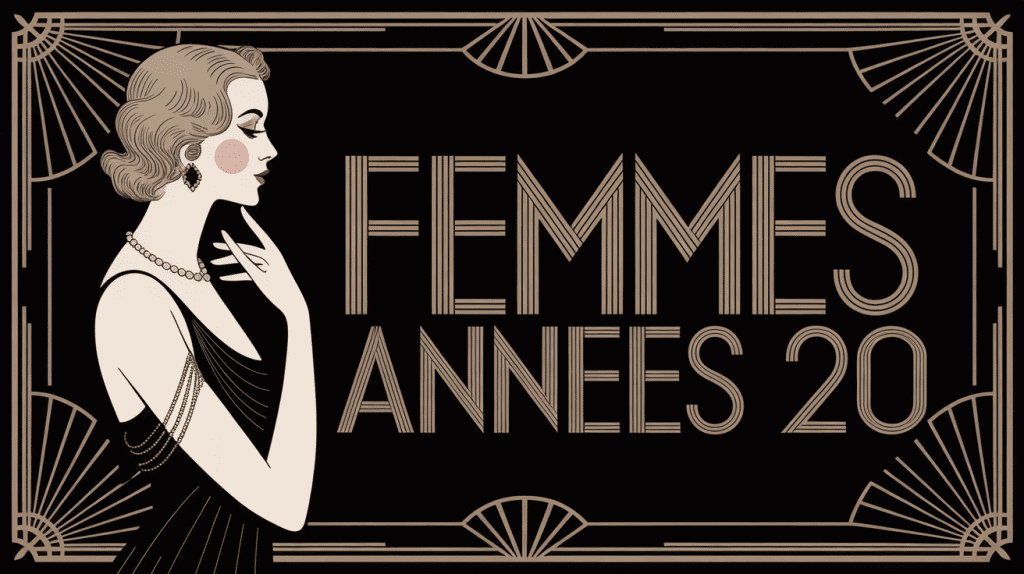 Silhouette féminine en robe charleston années 20
