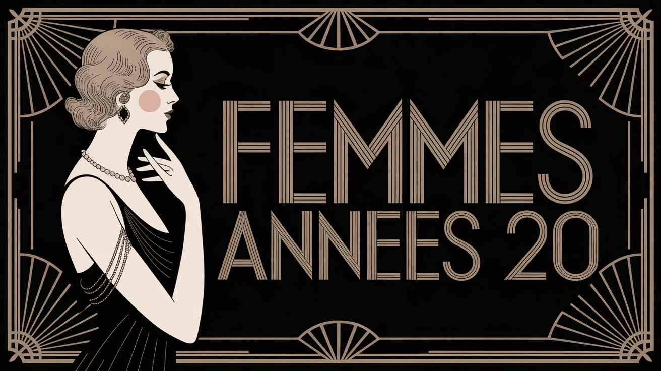 Silhouette féminine en robe charleston années 20