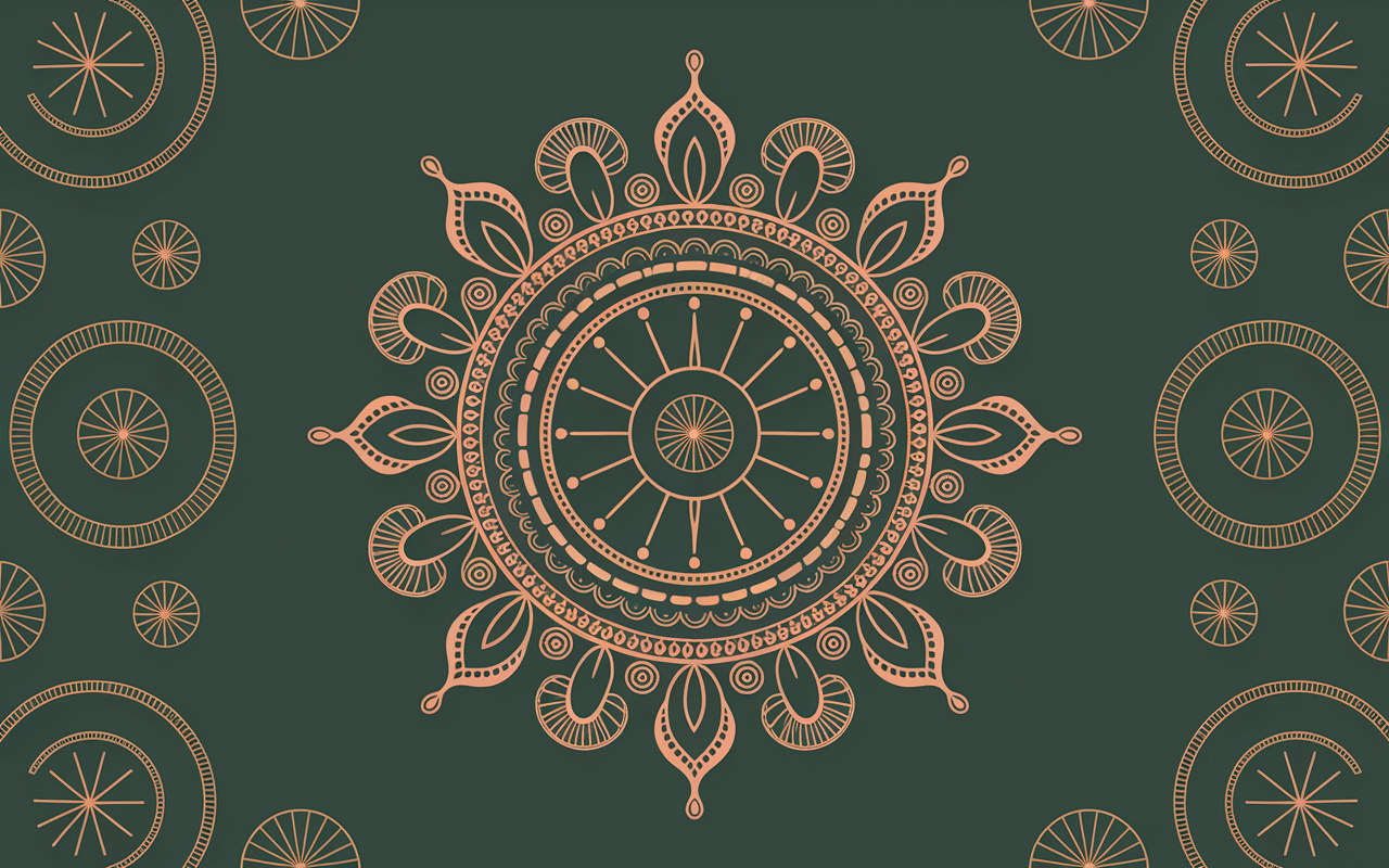 Roue de la vie mandala et moderne