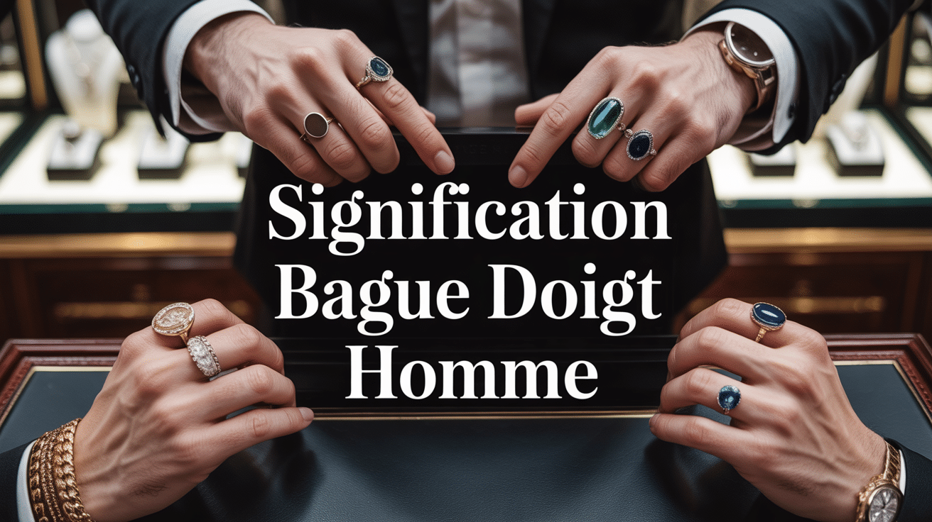 Mains masculines élégantes portant des bagues de luxe