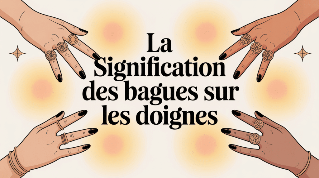 Illustration des bagues sur chaque doigt