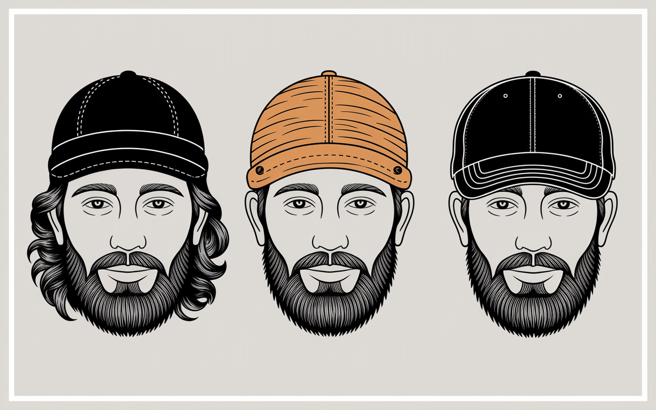 Illustration types de bonnets pour waves