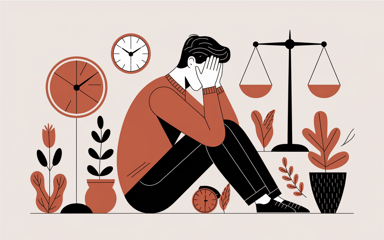 Illustration body homme pression conséquences psychologiques et physiques