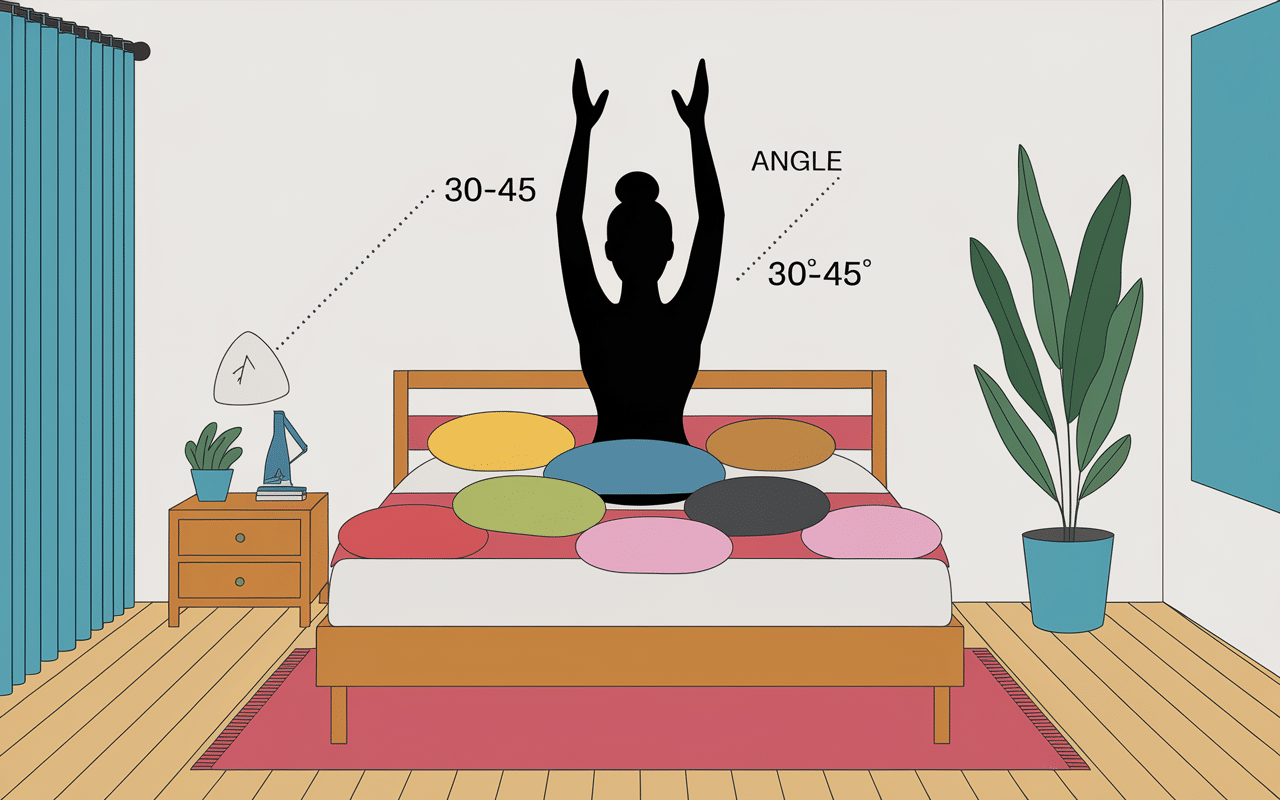 comment dormir avec une fracture de l'humérus position semi-assise coussins