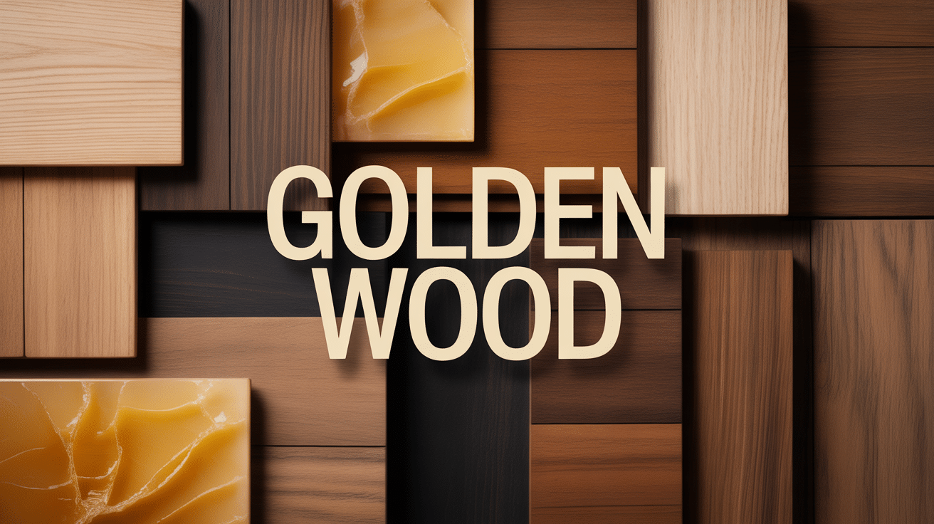 Planches golden wood éventail reflets chauds