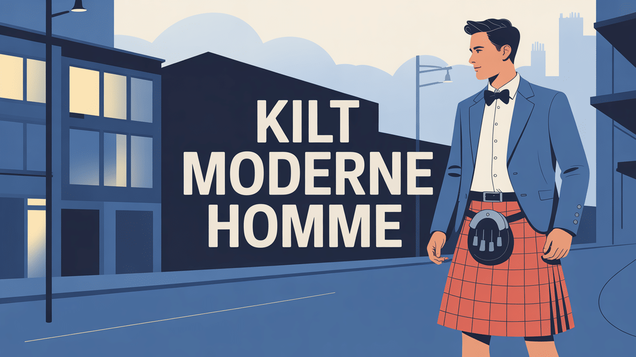 kilt moderne homme debout ville