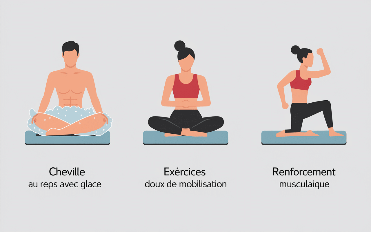 Phases récupération rééducation marcher après ablation matériel cheville