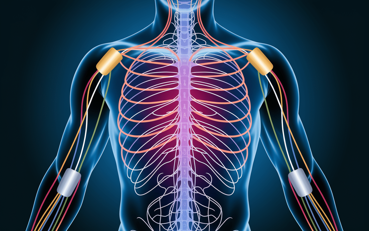 schéma où placer les électrodes TENS fonctionnement