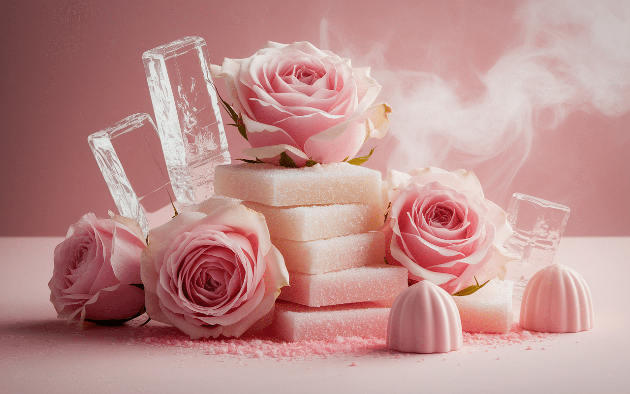 parfum sucre rose douce composition bonbons barbe à papa