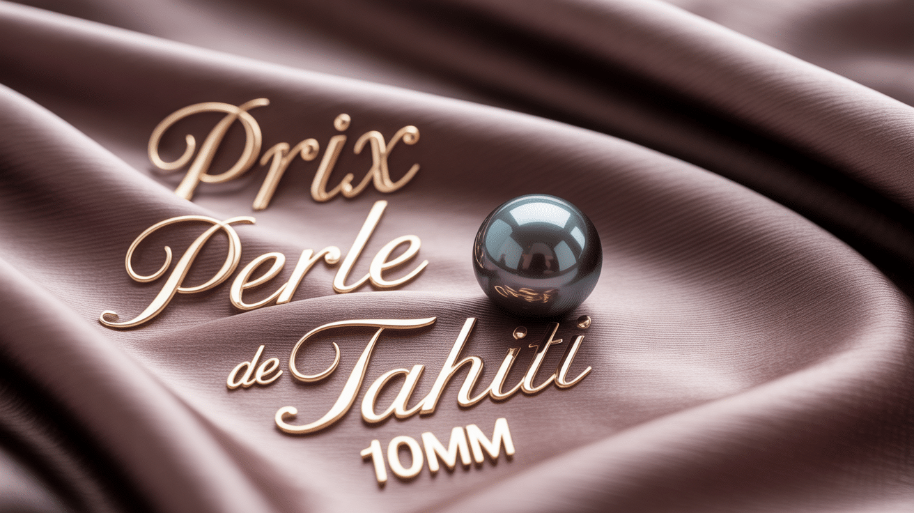 prix perle tahiti 10 mm noire brillante sur velours