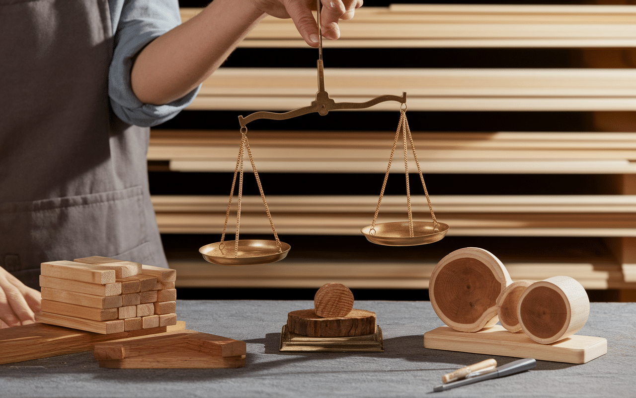 Echantillons bois d'igor balance qualité