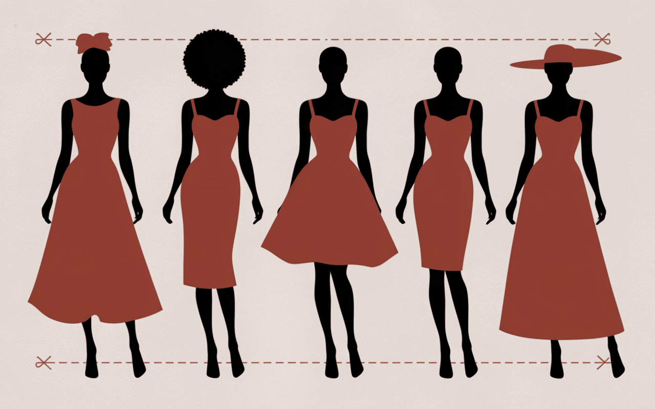 différents styles robe demoiselle d’honneur terracotta morphologies