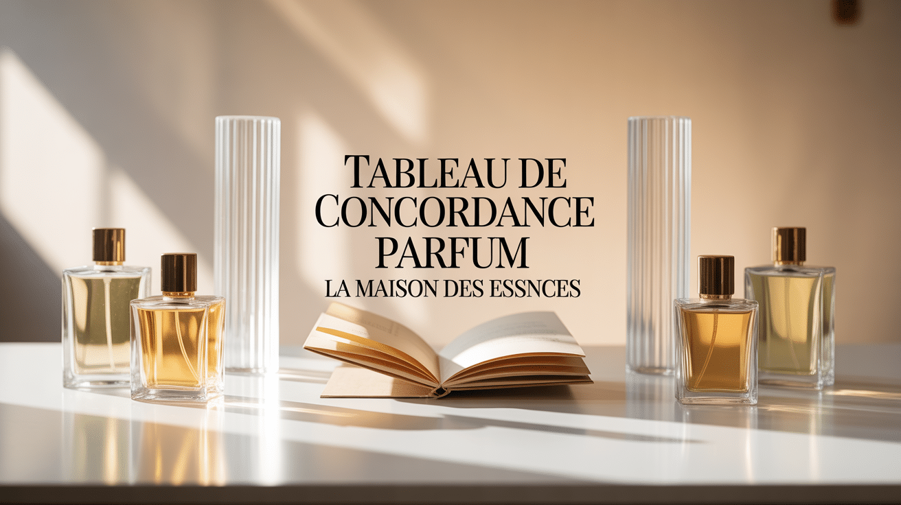 tableau de concordance parfum la maison des essences ambiance luxe