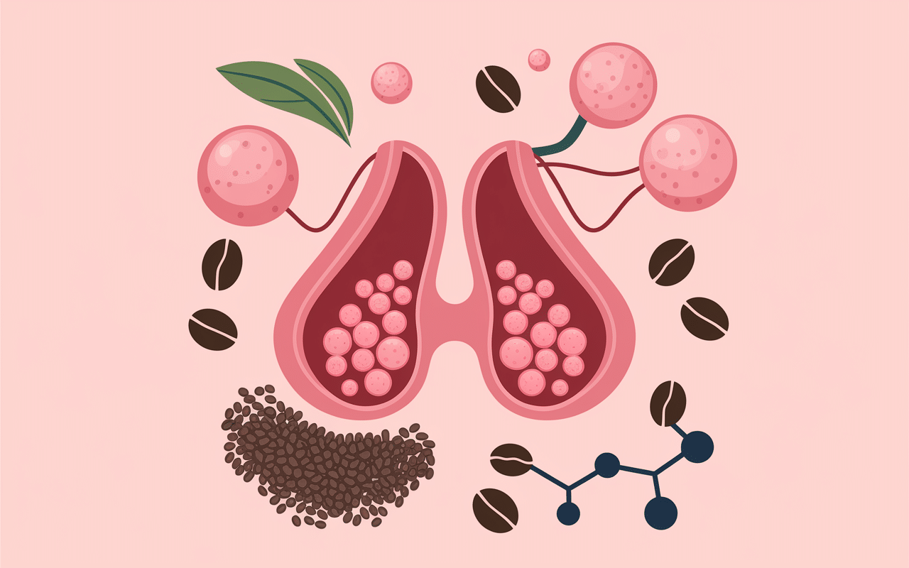 Diagramme café et polypose nasale polypes