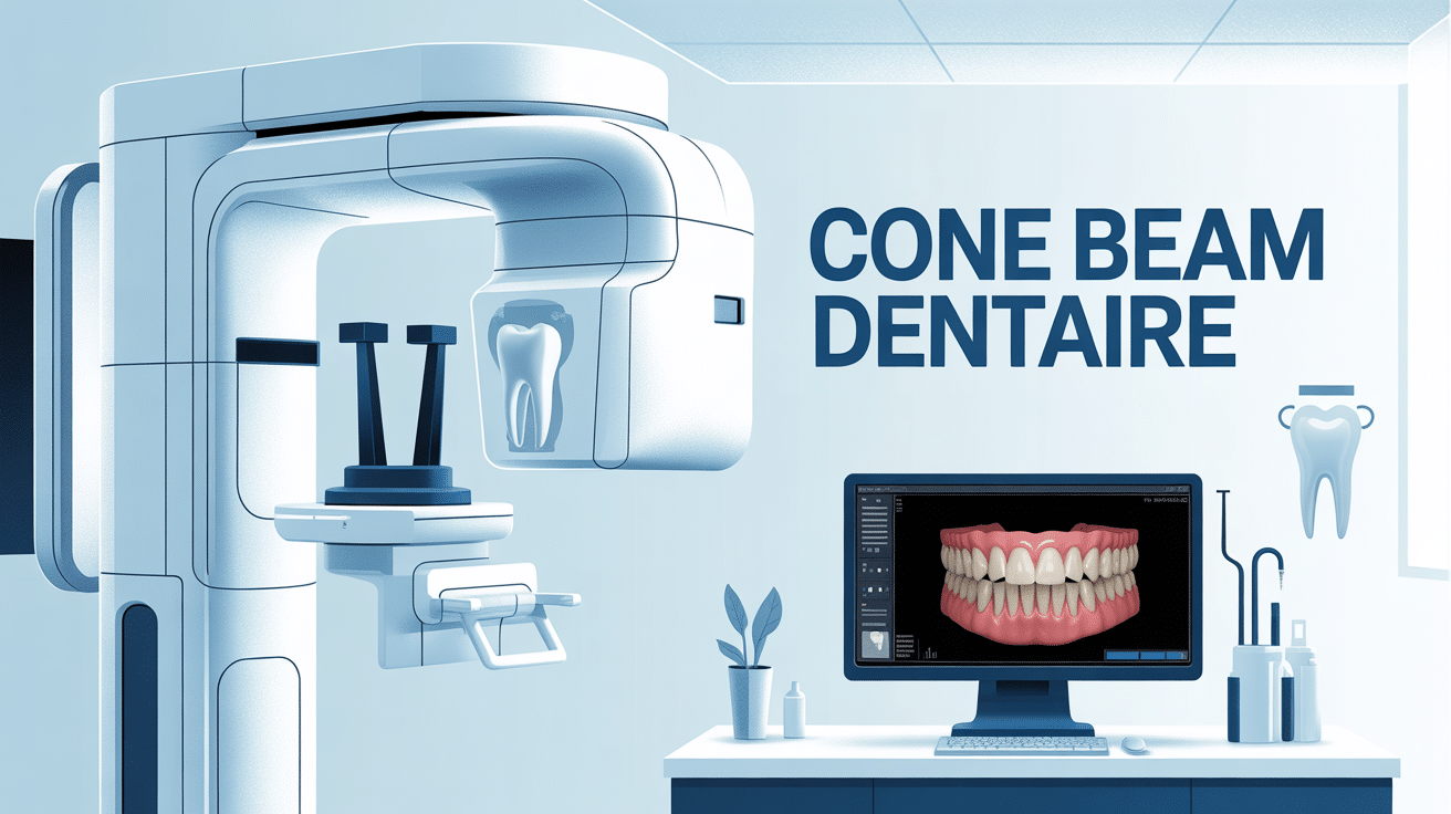 appareil cone beam dentaire cylindrique patient ordinateur