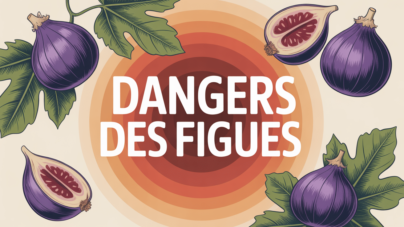 Illustration danger de la figue figues fraîches titre coloré