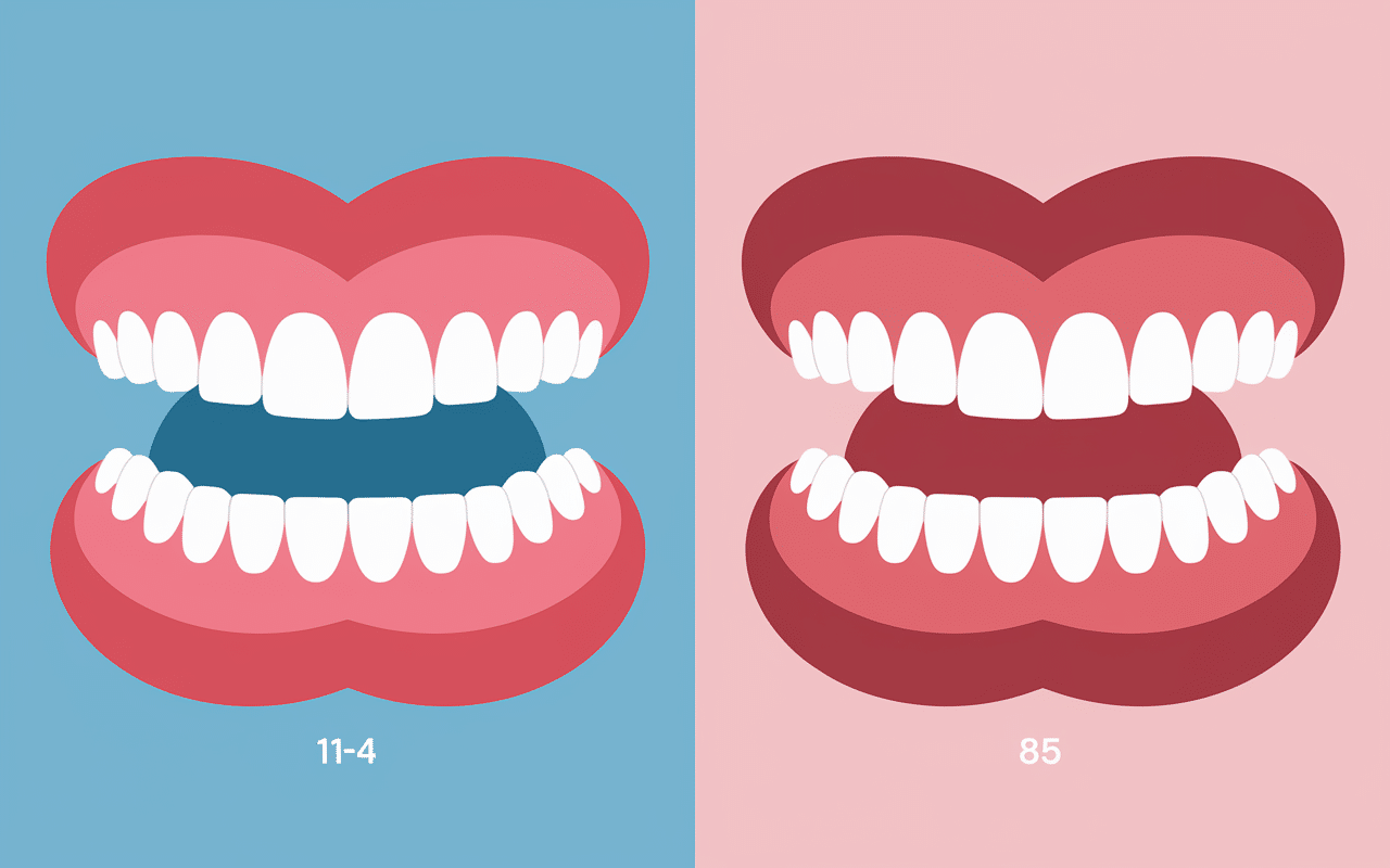 comparaison dents numérotation adultes enfants