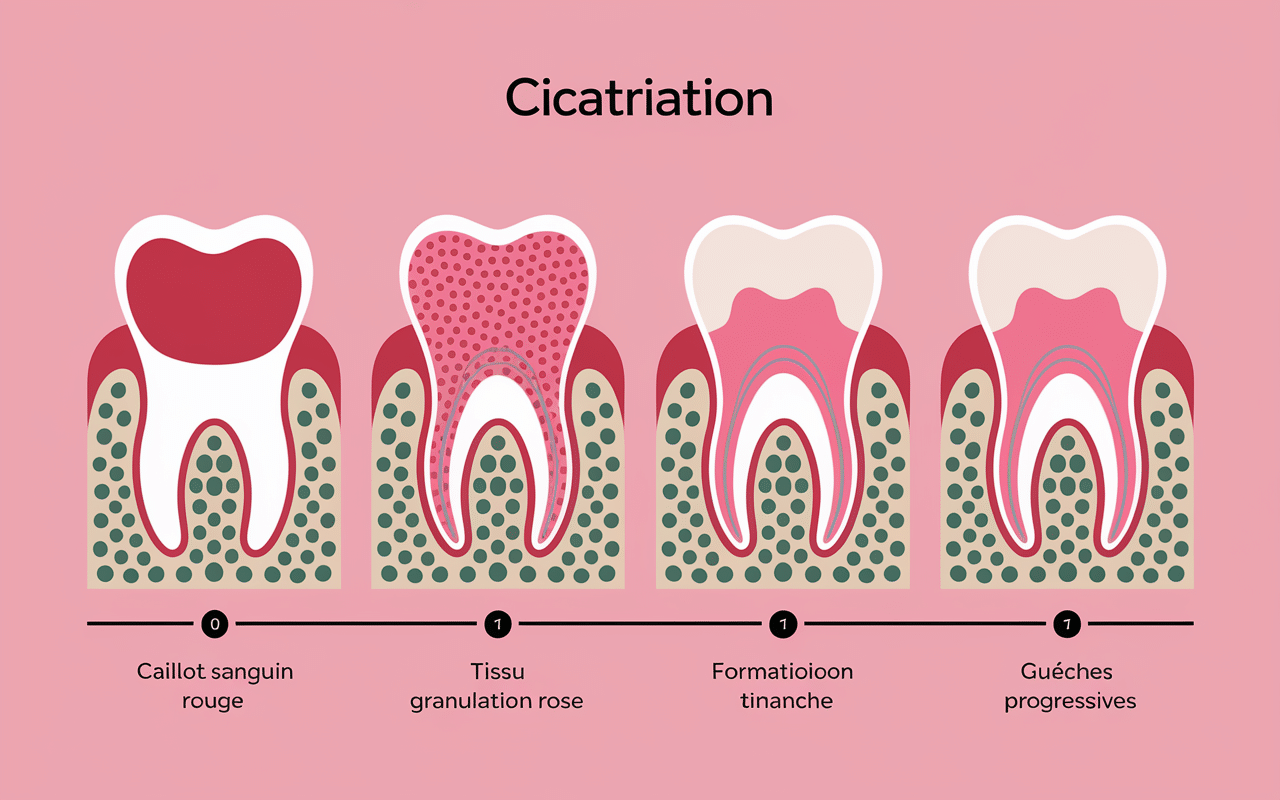 extraction dent de sagesse douleur combien de temps phases cicatrisation