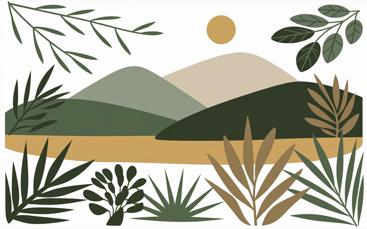 montagnes d'Afrique du Sud et plante honigbusch dorée