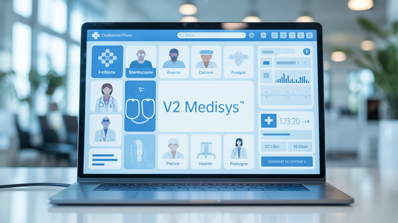 interface v2 medisys sur ordinateur