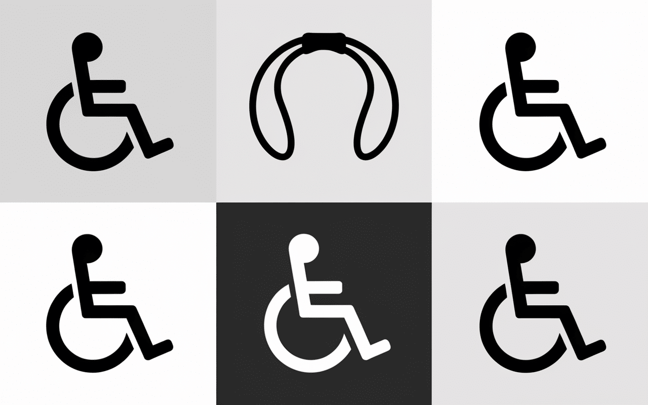 grille pictogrammes logo handicap