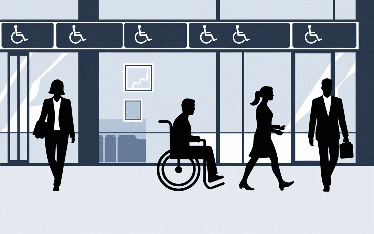 espace public logo handicap communication