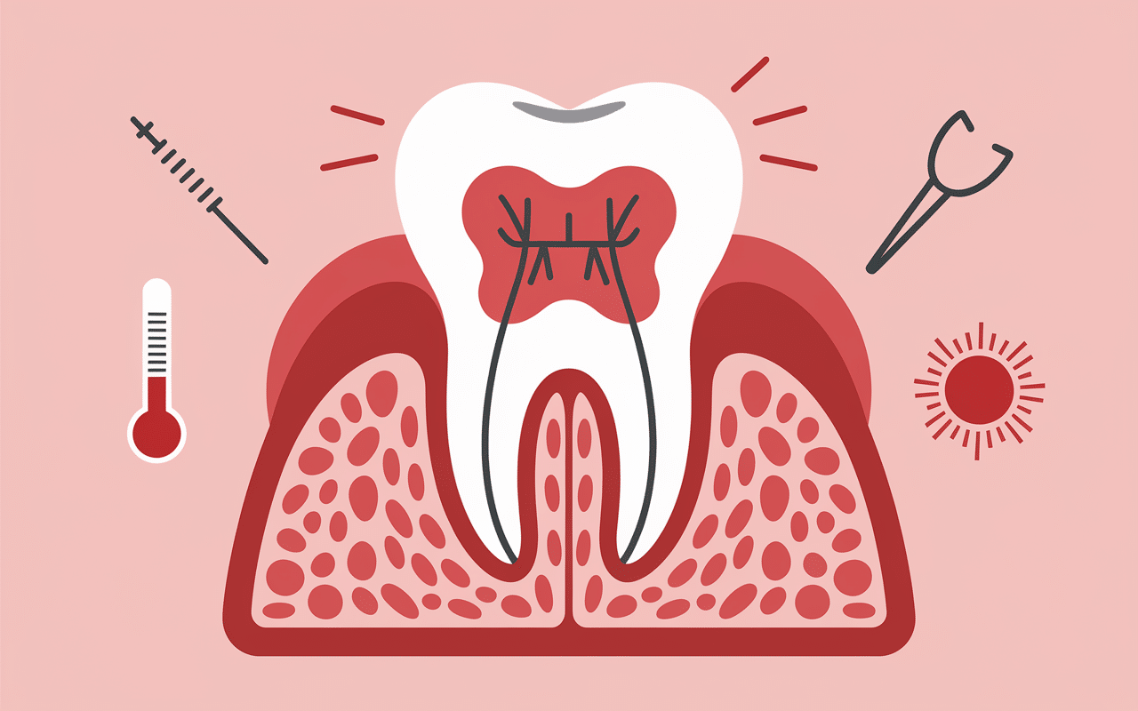 rage de dent comment faire coupe transversale dent pulpe enflammée