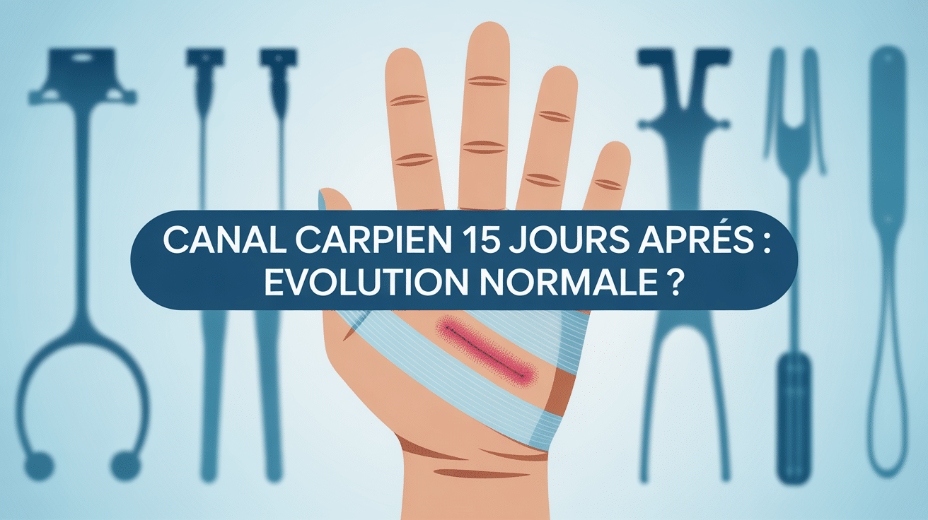 symptôme 15 jours après opération canal carpien cicatrice main