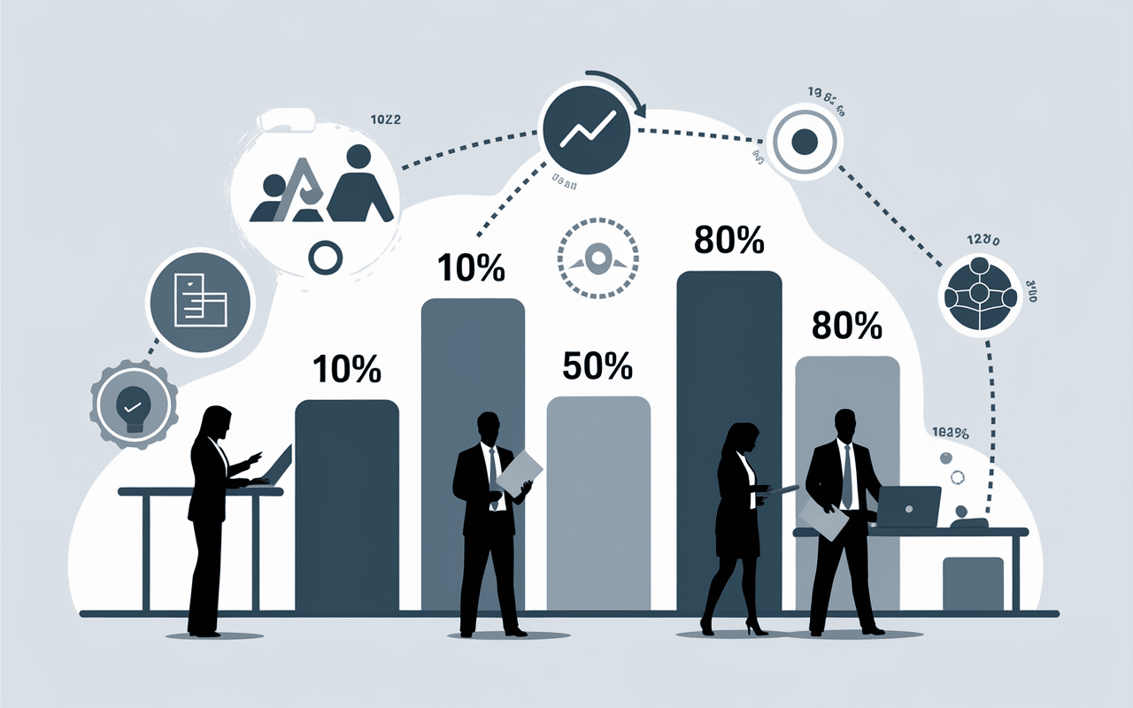 Tableau pourcentage d'invalidité MDPH stylisé avec professionnels