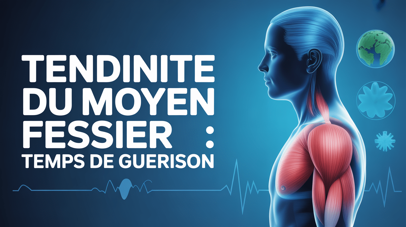 Illustration médicale tendinite moyen fessier temps de guérison
