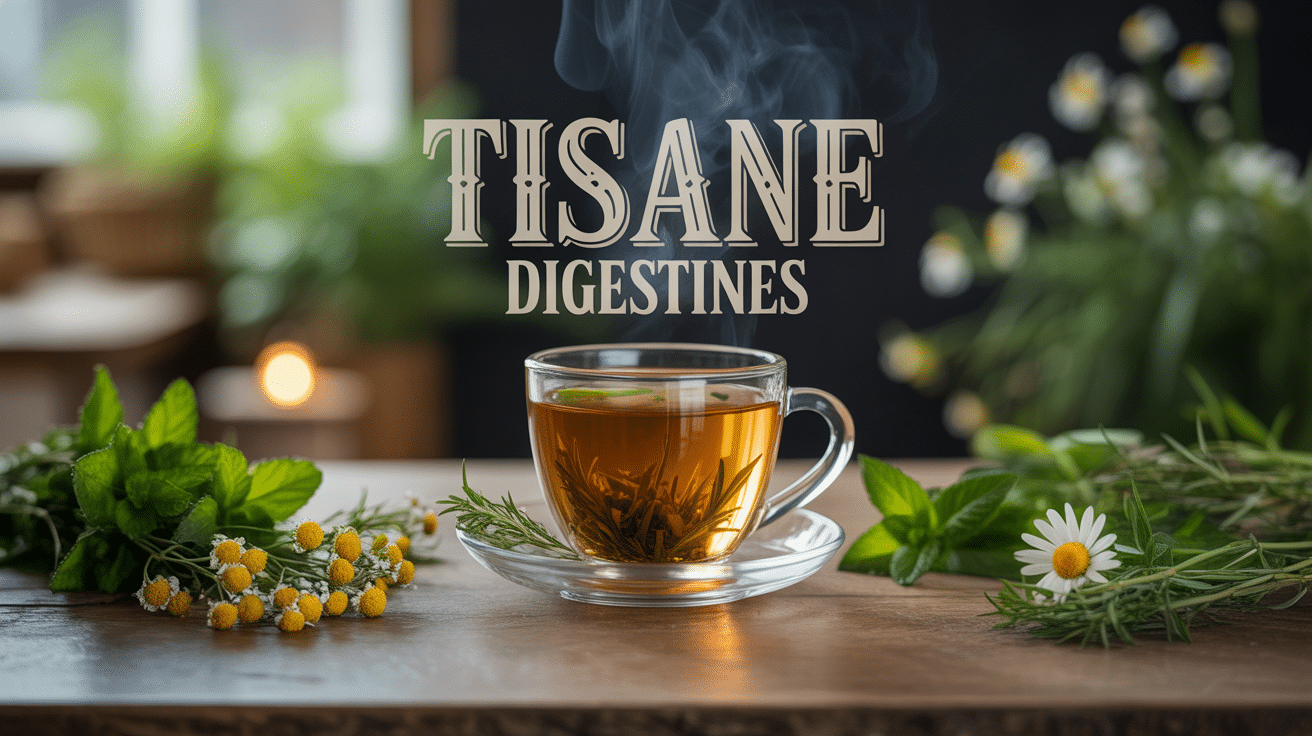 tisane digestion tasse menthe camomille fenouil