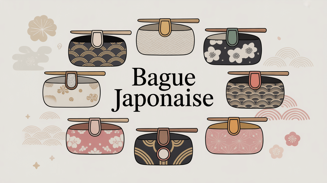 Illustration bague japonaise styles et symboles