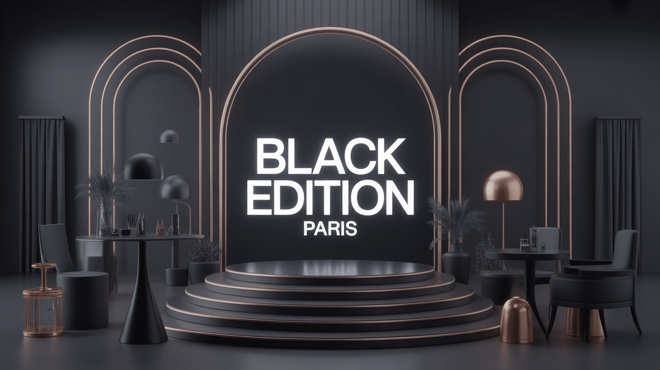 Illustration luxe urbain black edition paris