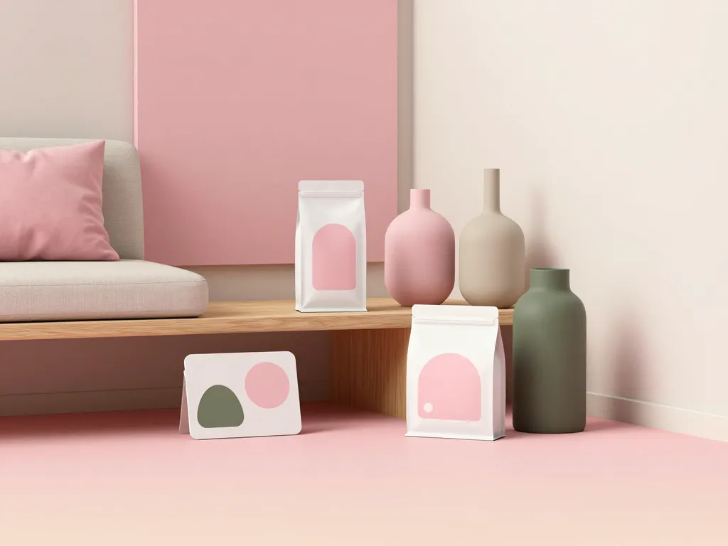 bloom pink en intérieur et identité visuelle