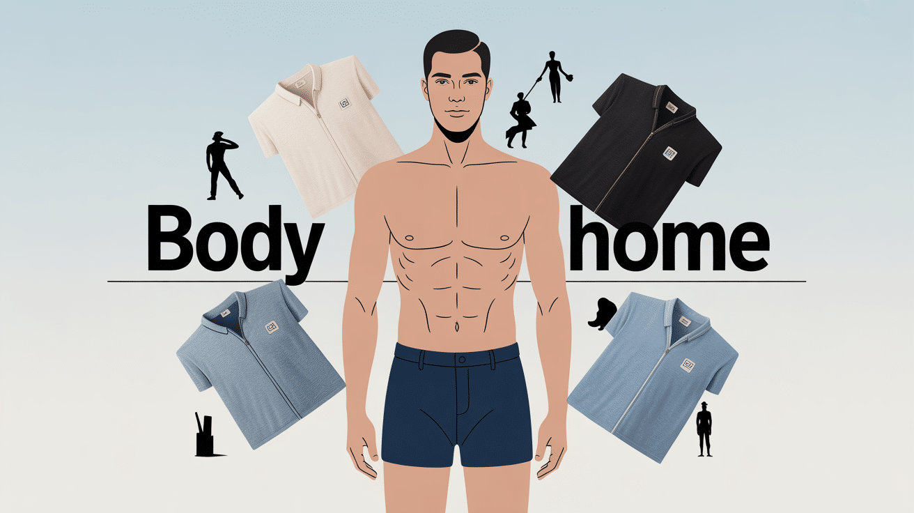 Illustration bodies homme moderne entre confort maintien style